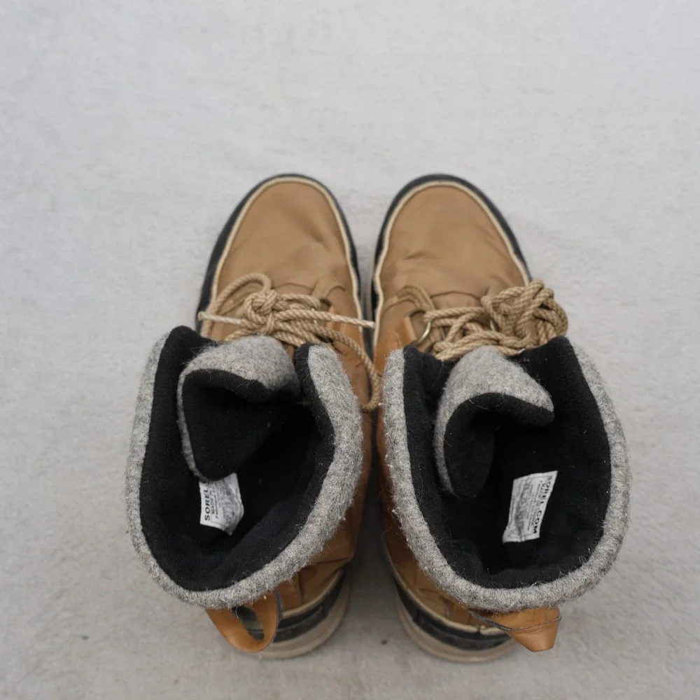 Sorel Womens 9.5 Winter Boots Brown Explorer Carnival Elk Waterproof Snow Hiking